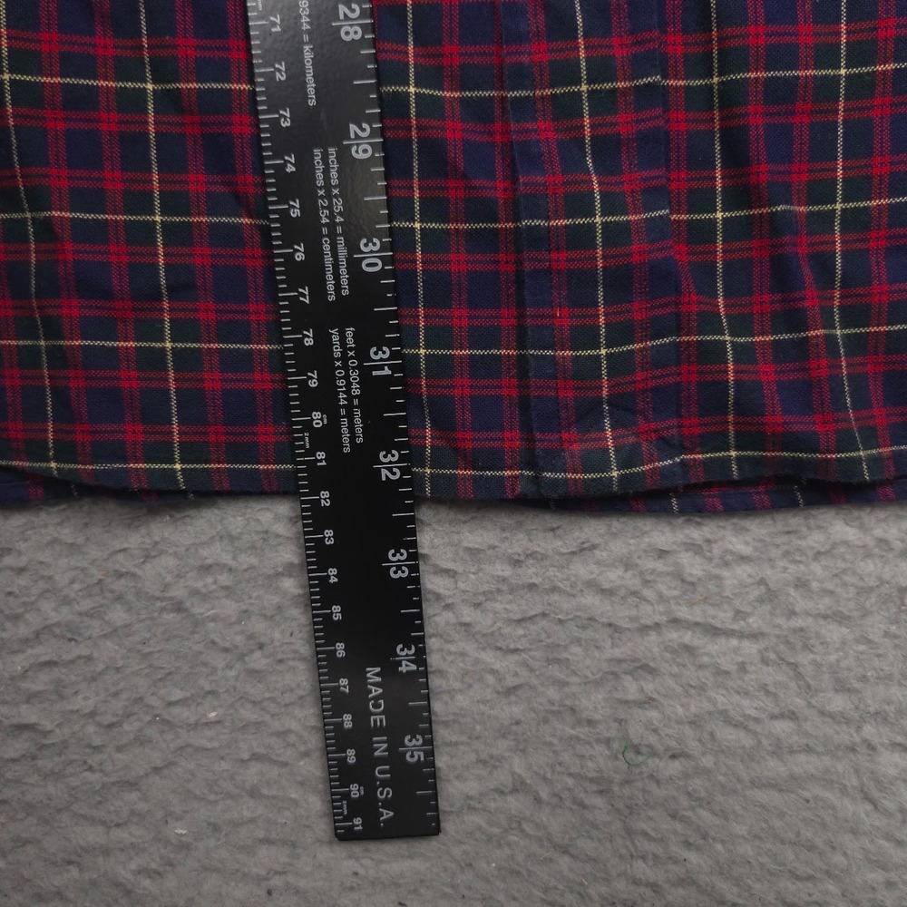 Ralph Lauren Shirt Men XL Classic Fit Tartan Plaid Button Down Long Sleeve Navy - Picture 5 of 10